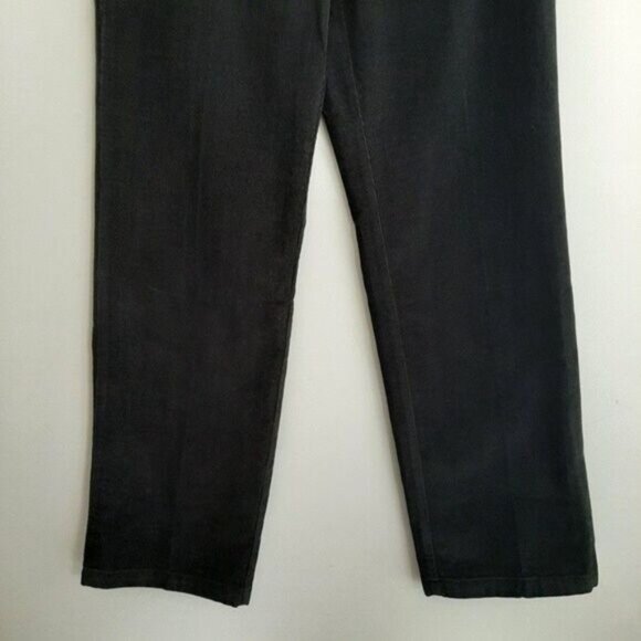 EDDIE BAUER Hi-rise Corduroy Straight Leg Pants Black Sz 6 - Picture 4 of 9